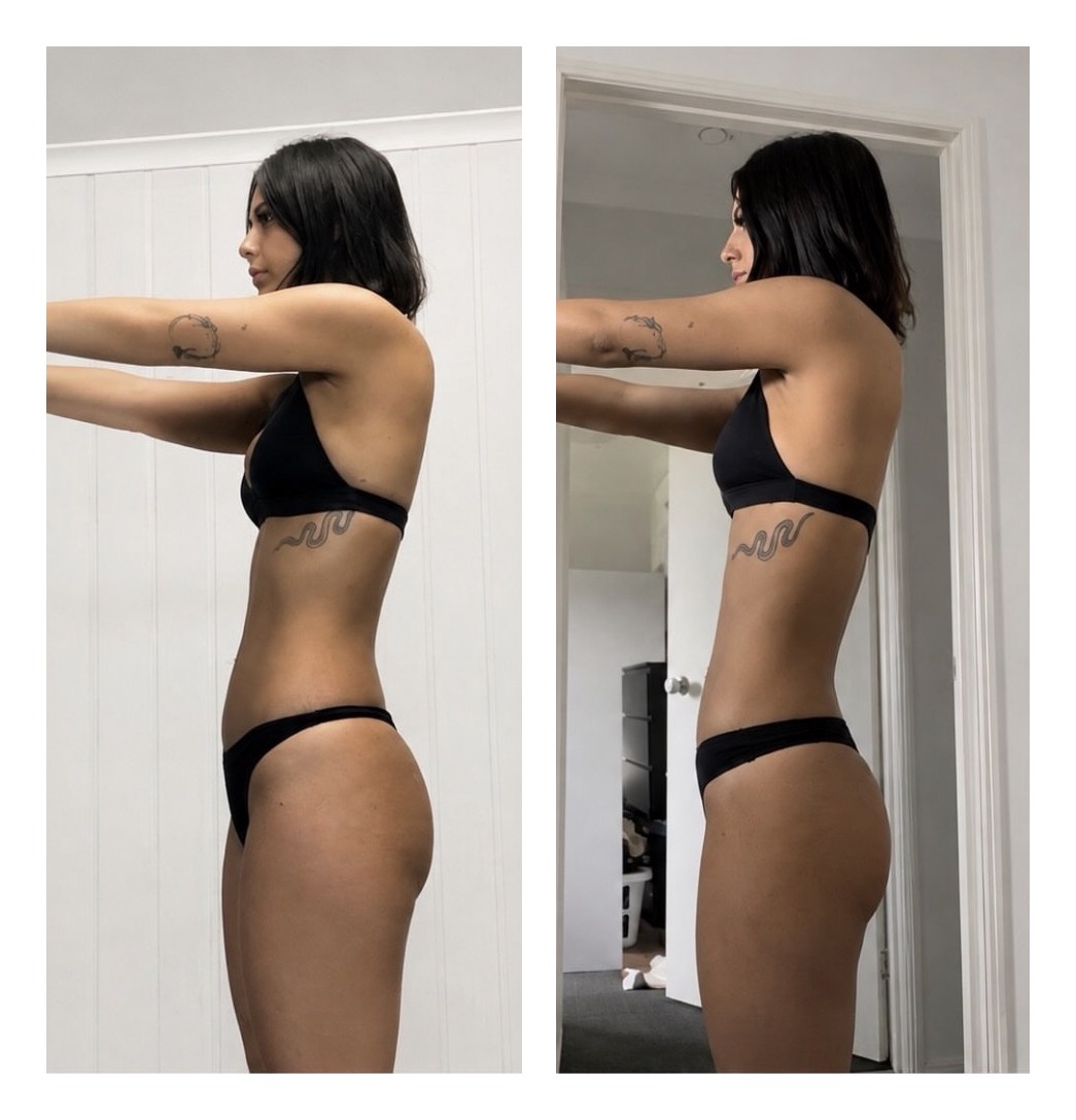 Tone up — before and after coaching transformation